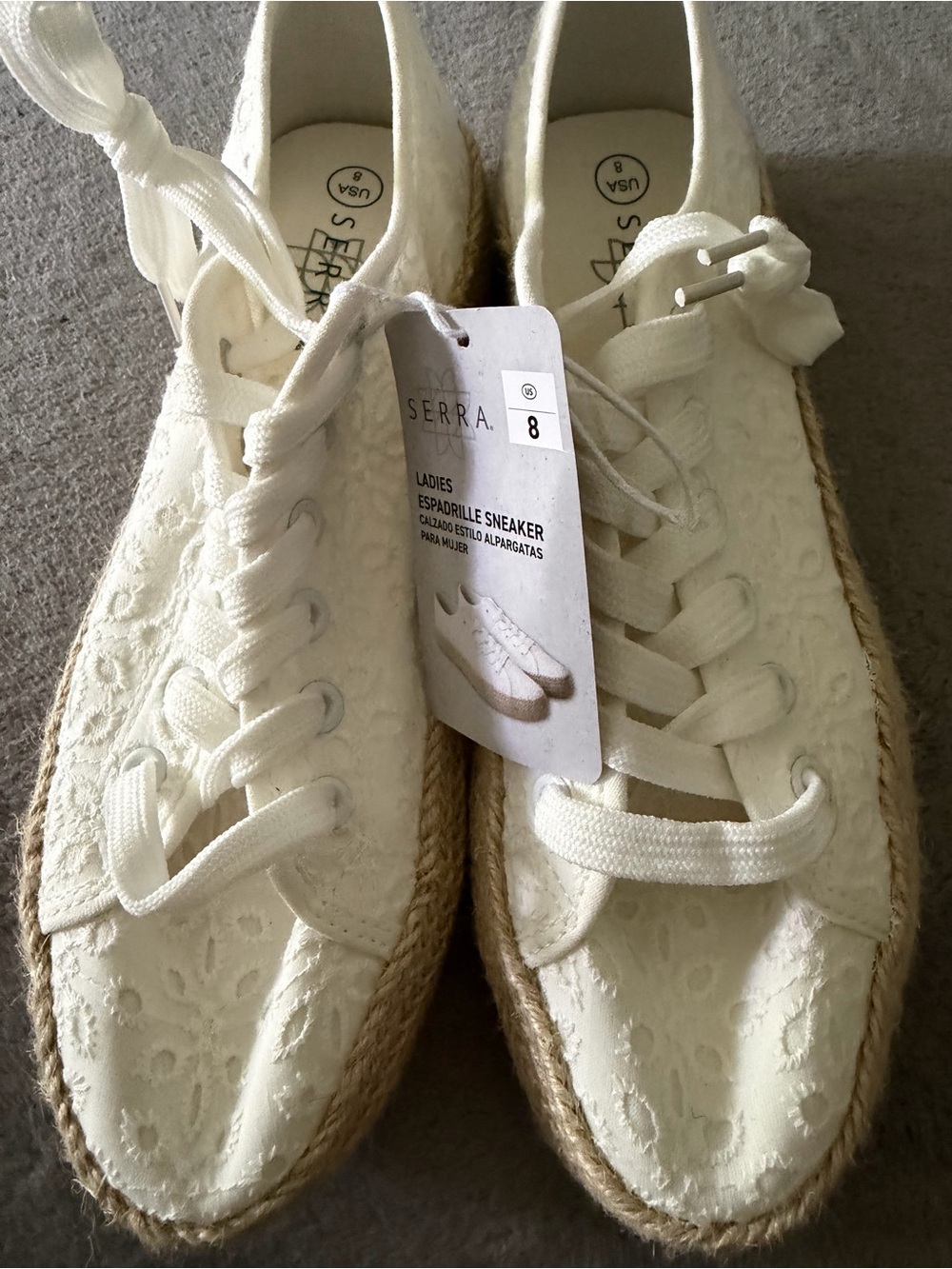 Serra Cream Lace-Up Espadrille Sneaker